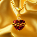 Colgante Y Collar DE Rubi DEL Sagrado Corazon
